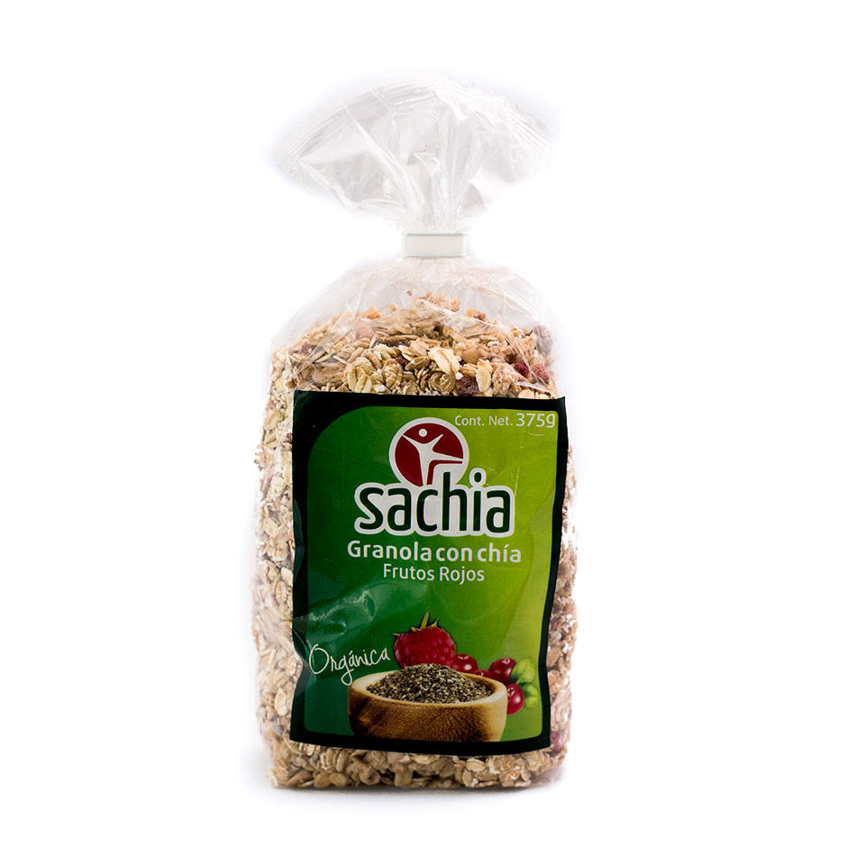 Granola Frutos rojos con chía organica 375g